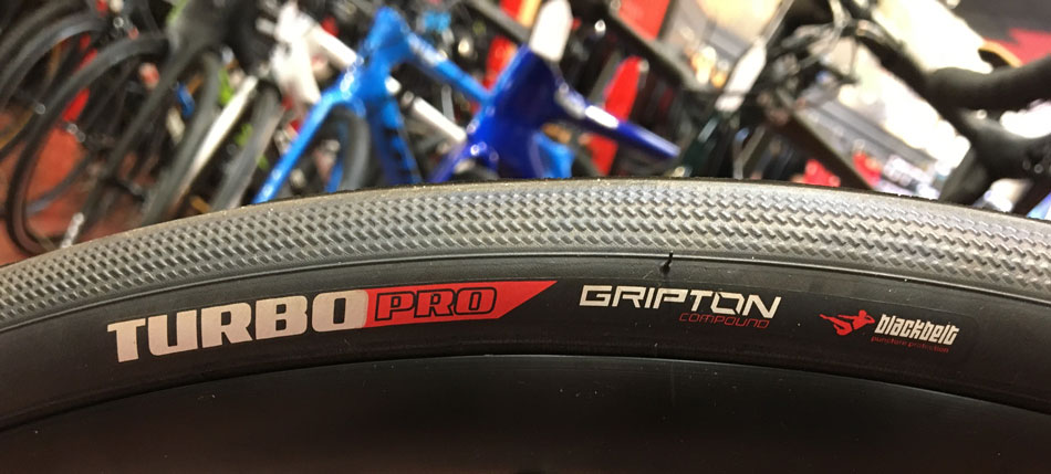 Specialized Turbo Pro tyre with Blackbelt anti-puncture system