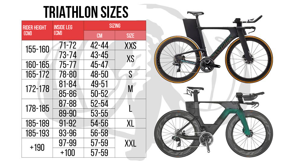 Triathlon Bike Size Chart