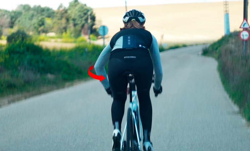 Señal ciclista para pedir relevo