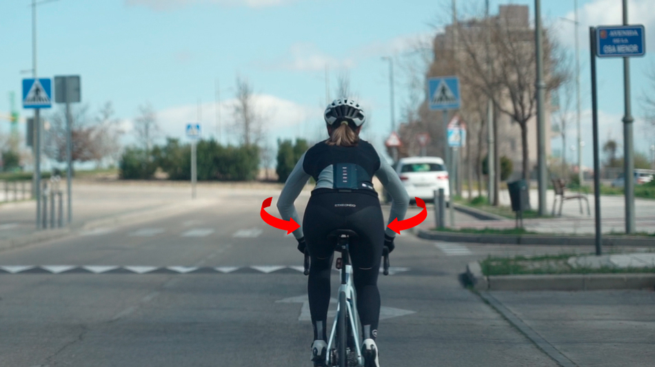 Señal ciclista de reducción de velocidad