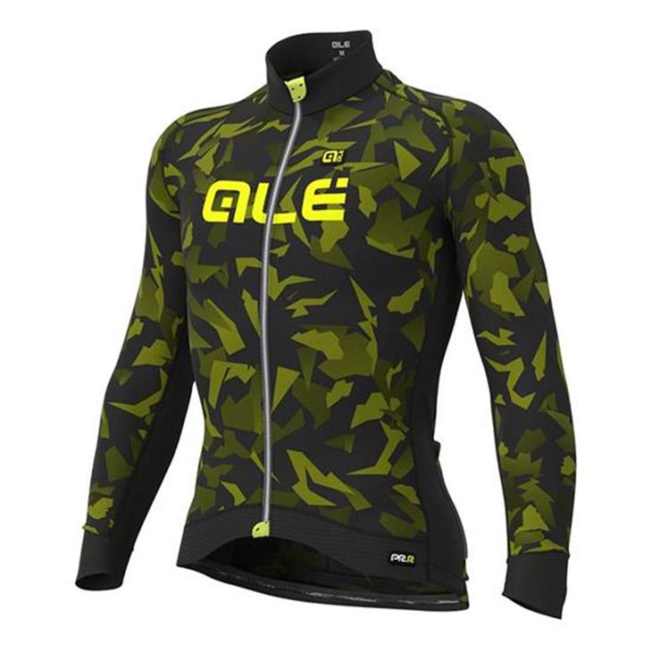 ale Jersey MAILLOT MAL GPRR GLASS BLK-YLW FLUO