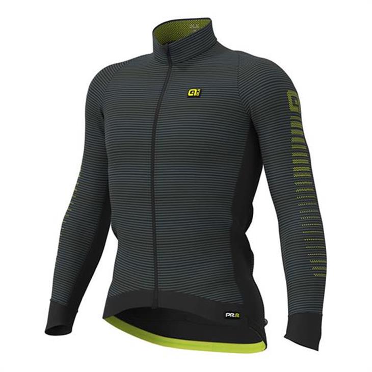 Maillot ale LS JERSEY GPRR THERMO ROAD BLK-FLUO YLW