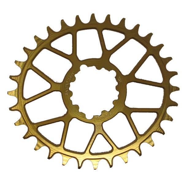 Ka Engineering Rings Chainring KA ENG GXP BOOST SPIDERLESS OVAL GOLD