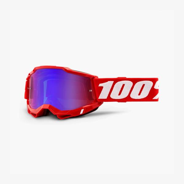 Glasögon 100% Accuri 2 Red Mirror Red/Blue Lens