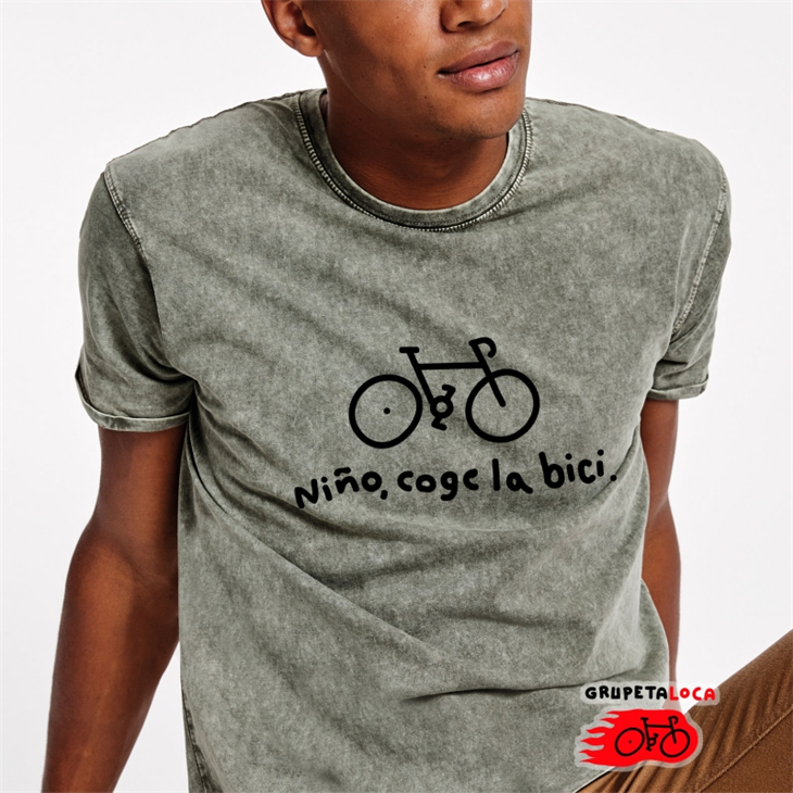 Camiseta grupeta loca Niño, coge la bici