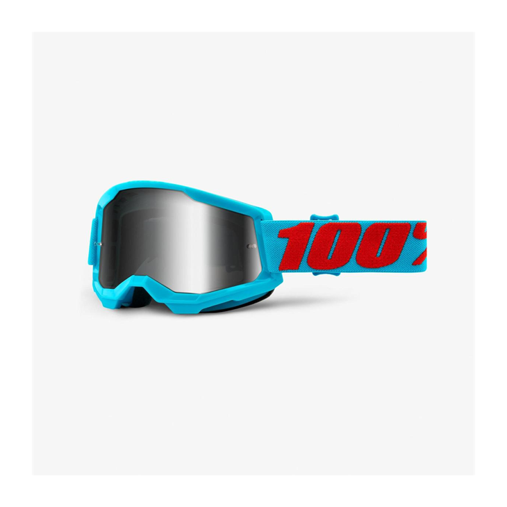 Glasögon 100% Strata 2 Summit Mirror Silver Lens