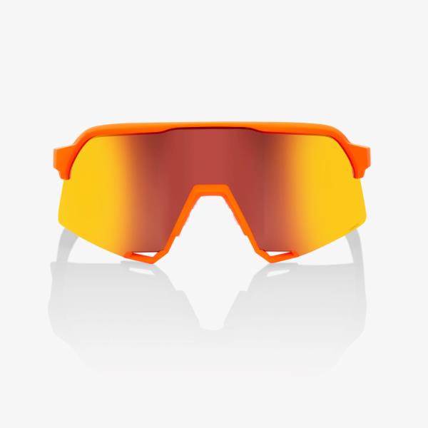 100% Sunglasses S3 Soft Tact Neon Orange Hiper Red Multi