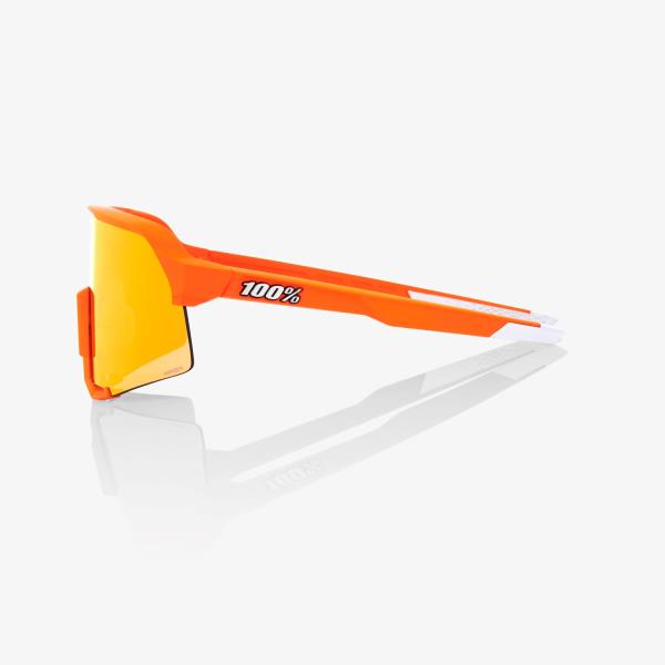 Óculos 100% S3 Soft Tact Neon Orange Hiper Red Multi