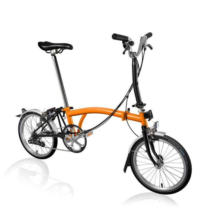 brompton Bike M6L Orange/ Black