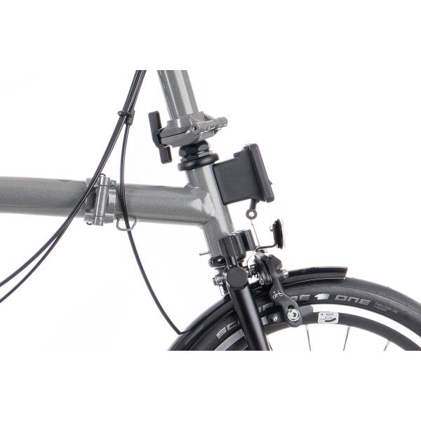 Bicicleta brompton P Line Urban Storm Grey Metallic / Titanium Black Matt- Low