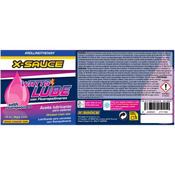 Aceite lubricante x-sauce Watts Lube  Biodegradable 125ML