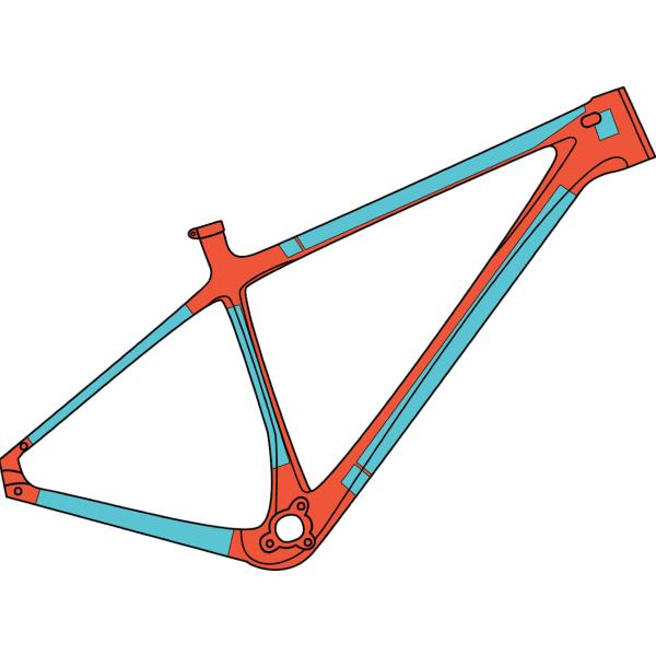 Skydd ride wrap Covered Hardtail MTB Frame Kit Mate
