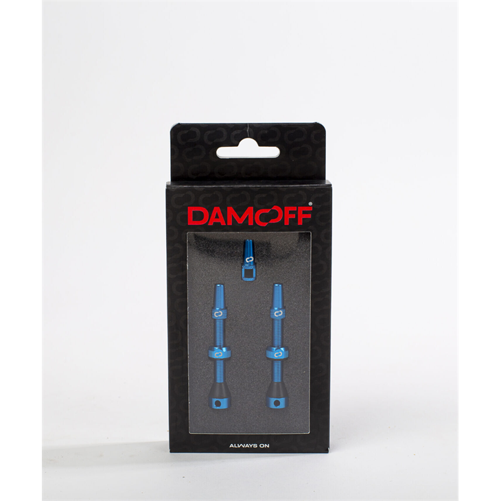 damoff Tubeless Valves 2 Presta Mousse Alu 48mm + Tapon tool