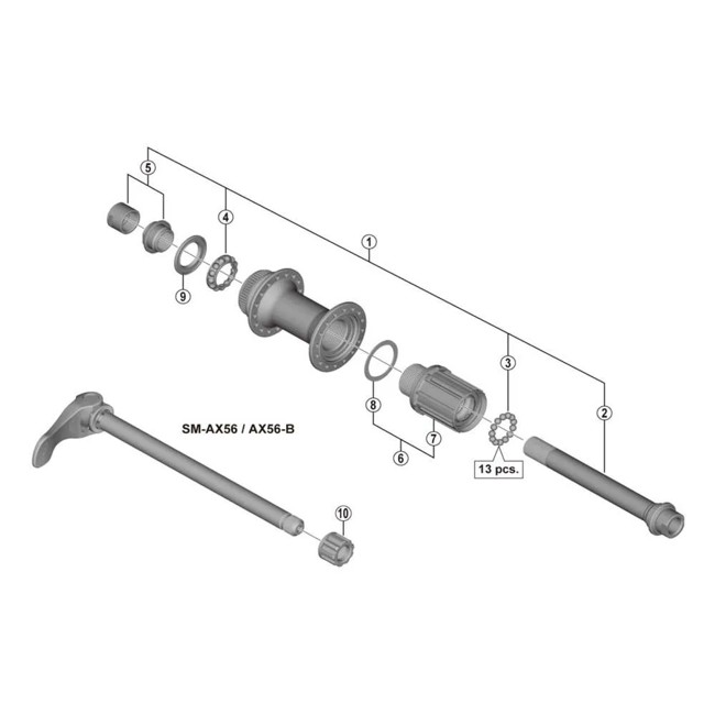 Moyeu shimano DEORE FH-M6010 12MM