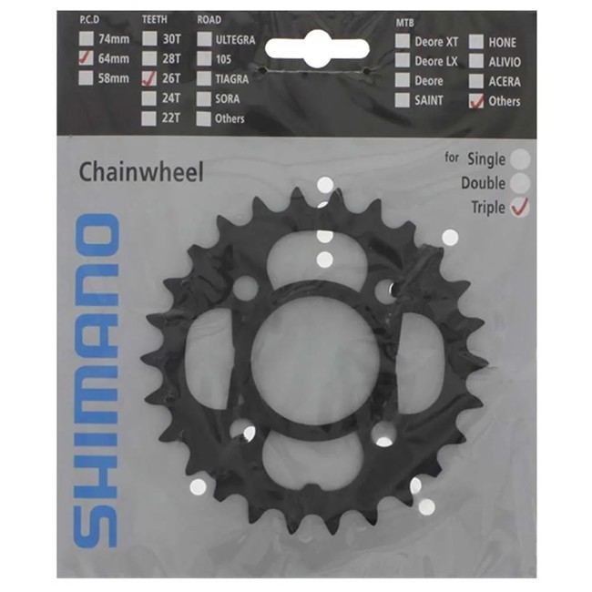 Převodník shimano Plato 26D +Para Cdna