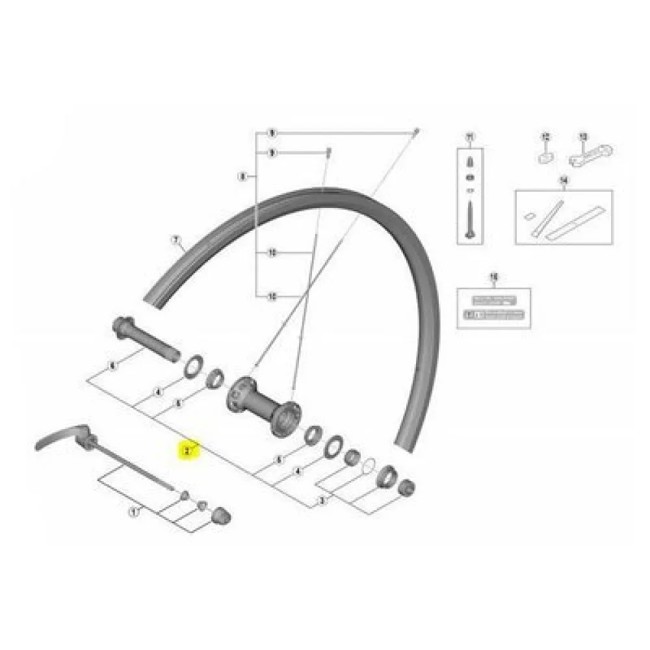 Náprava shimano Wh-Rs700-C30-Tl-F