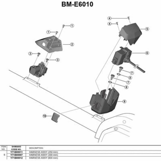 Náhradní shimano E6010 Cable 250mm