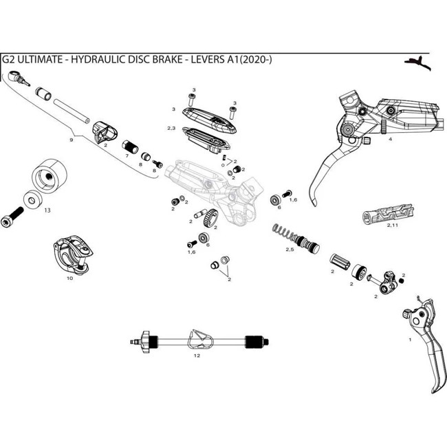 Despiece Sram Tapa+membrana G2 Rsc/ultimate