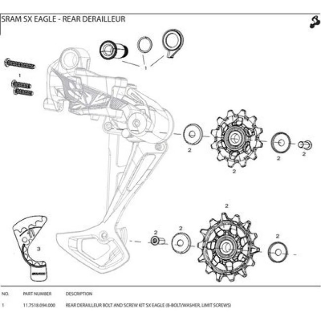 Viti sram Conjunto estabilizador SX Eagle