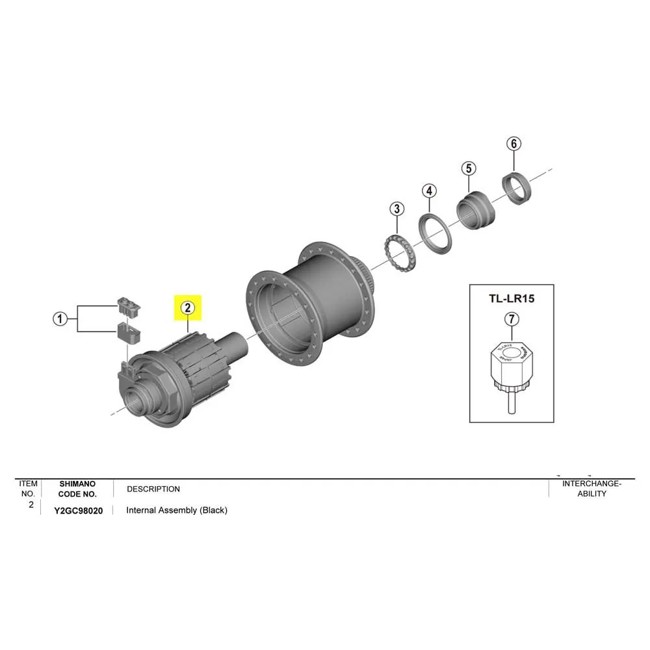 Buje Shimano Montaje Interior Dh-ur708-3d