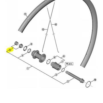 Náhradný diel SHIMANO CONO IZDO RUEDA RS170 CL R12