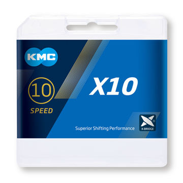 Chaîne KMC CADENA X10 93 INDEX 10V CROMO/GRI