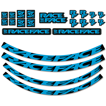  RACE FACE Kit Adhesivos Ruedas Azul
