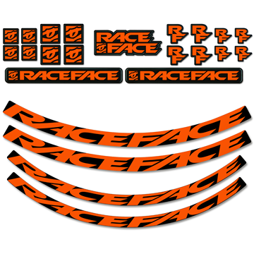  RACE FACE Kit Adhesivos Ruedas Naranja