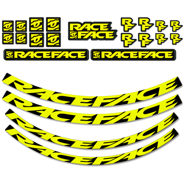  RACE FACE Kit Adhesivos Ruedas Amarillo
