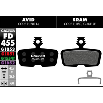 GALFER Pad Standard Avid Code R 2011