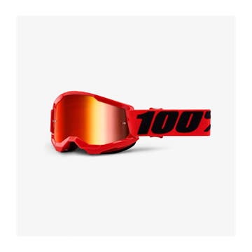 Glasögon 100% Strata 2 Youth Red Mirror Red Lens