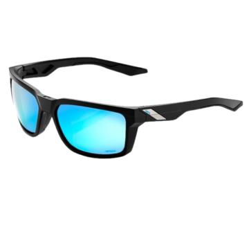 100% Sunglasses Daze Matte Black Hiper Blue Multi Mirror