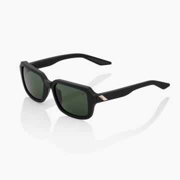 100% Sunglasses Ridley Soft Tact Black Grey Green