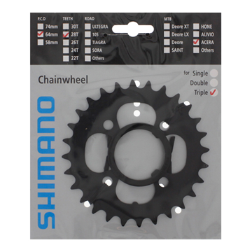 Reťazový krúžok SHIMANO Acera Fc-M361 Cn-Protector 28D