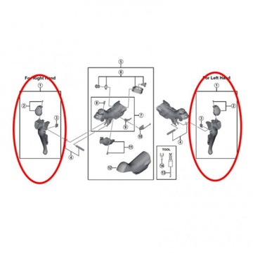 Páka SHIMANO Mecanismo Palanca Izquierda ST-4700