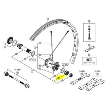 Matica SHIMANO CONO DCHO RUEDA DEL 15MM