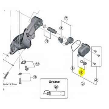 Repuesto SHIMANO Tapa/Goma Shim RD-M8000 Shadow Plus
