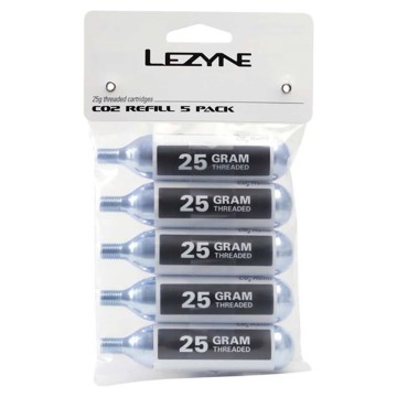 CO2 LEZYNE PACK 5 CARTUCHOS 25g
