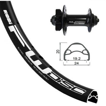 Roue XLC 24X1.9 6-Agujeros Negro QR 32A