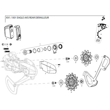 Náhradné diely SRAM Clutch Cambio XX1 Eagle Axs