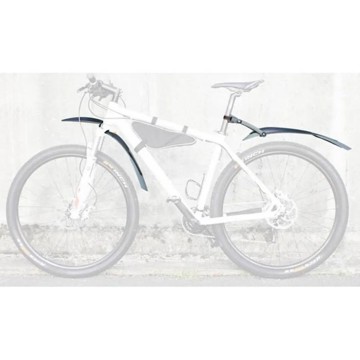 2 Parafanghi Per Mountain Bike – Anteriore E Posteriore, Universali Per 26/27,5/29 Pollici, In Plastica Con Motivo Carbonio, Con Fascette