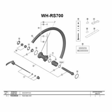 Os zadného kolesa SHIMANO WH-RS700-C30-TL-R