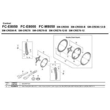 Skrutky SHIMANO Cre70-B