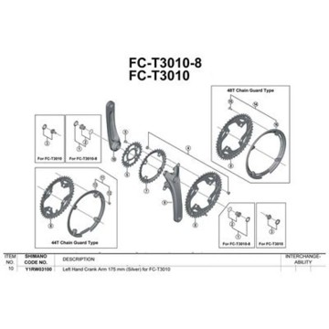 Kľuky SHIMANO FC-T3010