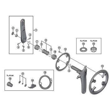 Kľuky SHIMANO FC-R9100-P L