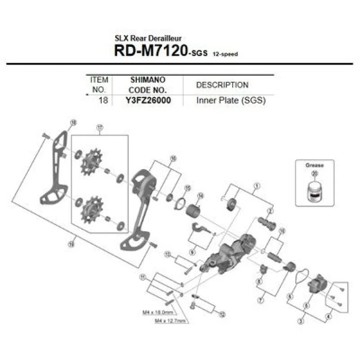 Kladka SHIMANO RD-M7120