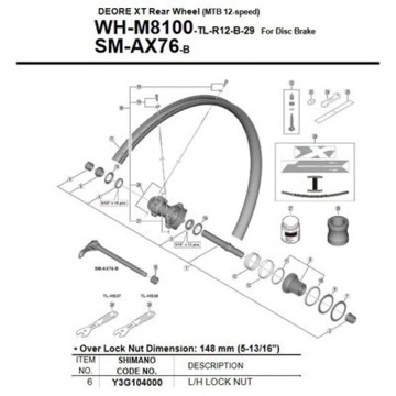 Matica SHIMANO Fh-M8110 Tuerca+Cono
