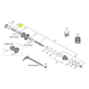 Sada dielov SHIMANO Cono+Guardapolvos L