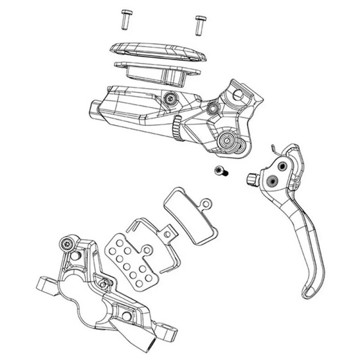 Sada na opravu SRAM Kit Piston Level Tlm/Ultim B1 Force