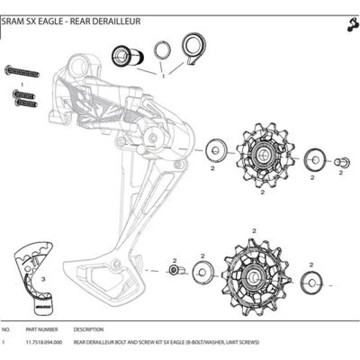 Skrutky SRAM Conjunto estabilizador SX Eagle